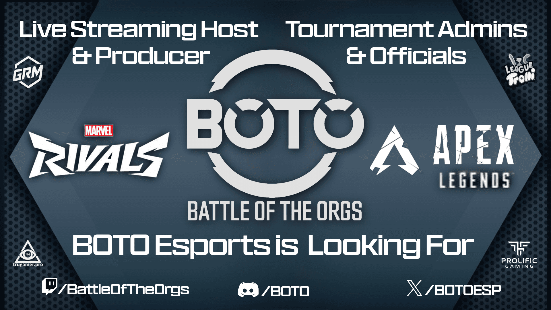 BOTO PRODUCER & ADMIN RECRUITMENT